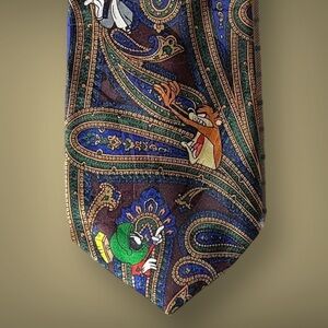 Looney Tunes Mania Vintage Men’s Tie - 1993 Bugs Bunny, Marvin the Martian